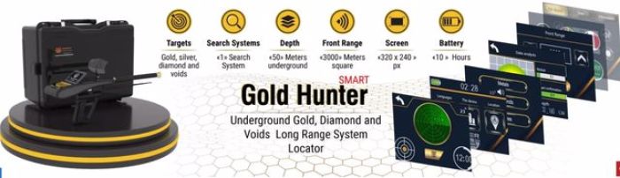 جهاز جولد هانتر سمارت لكشف الذهب والكنوز الدفينة والمعادن الثمينة والألماس 3